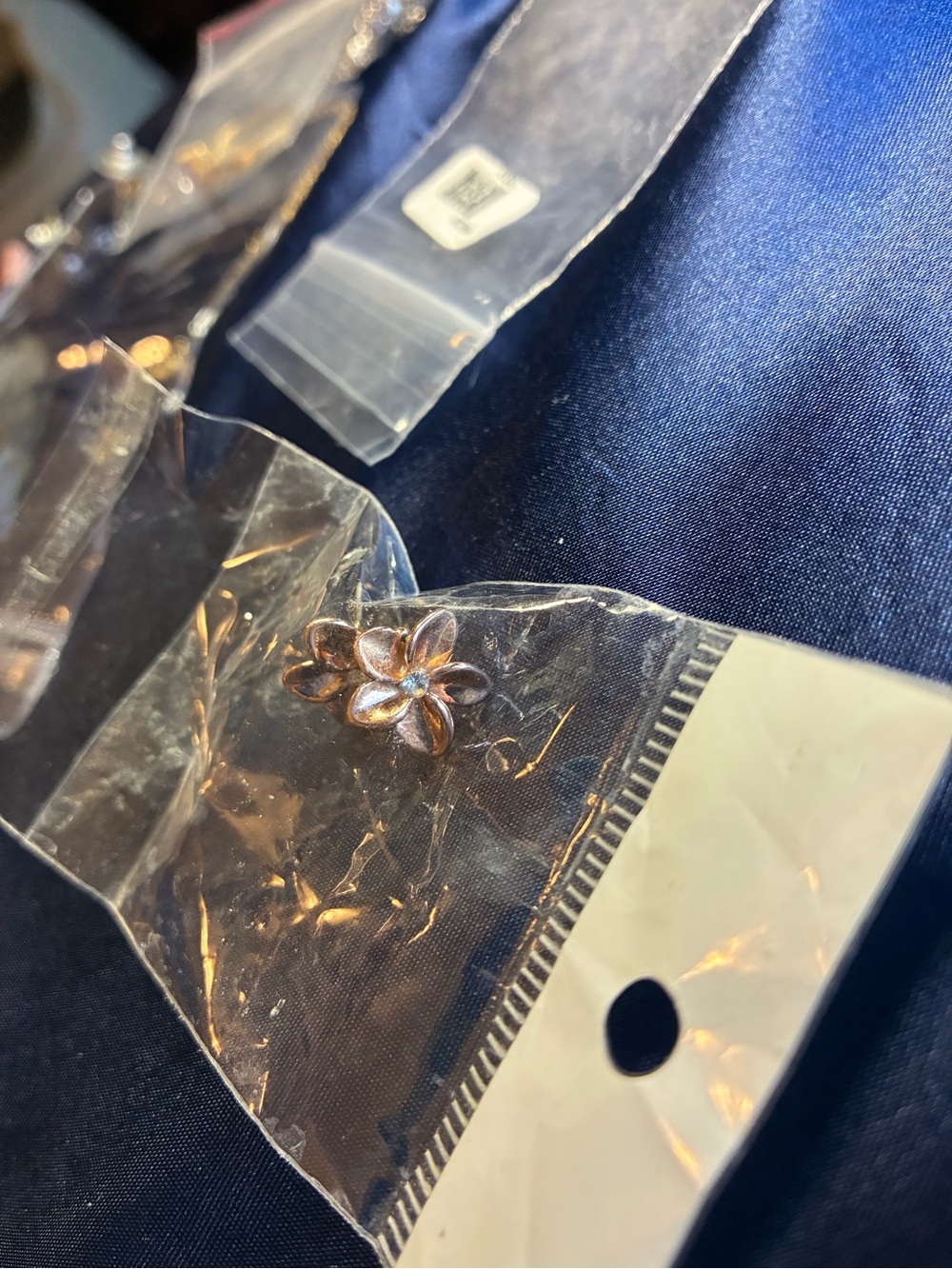 Rose Gold plated Floral Petal Stud Earrings